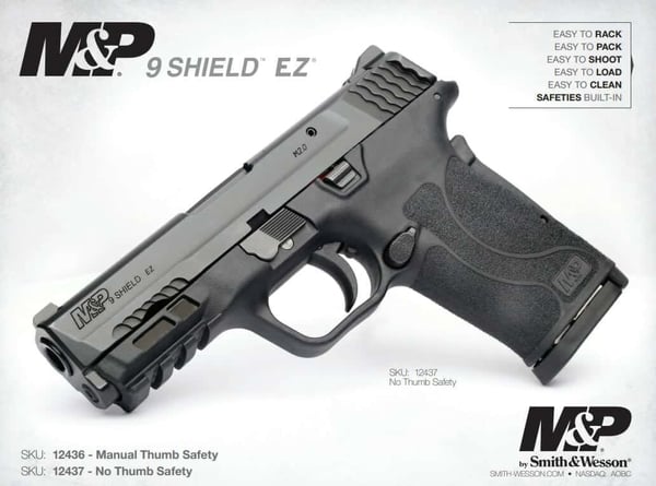 sw mp 9 shield ez 9mm spec sheet