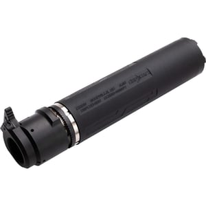 CMMG Defcan 556 Direct Thread Suppressor 5.56 1-3/8x24 Black with 1/2x28 Muzzle Brake — view 2