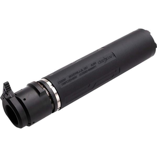 CMMG Defcan 556 Direct Thread Suppressor 5.56 1-3/8x24 Black with 1/2x28 Muzzle Brake — view 2