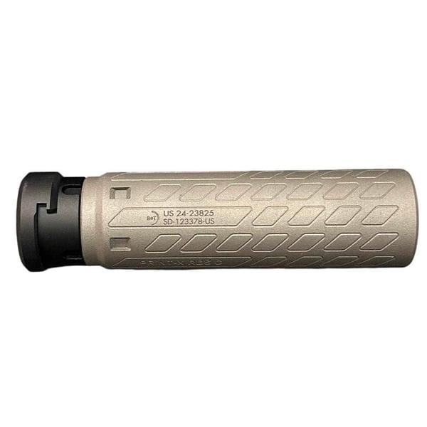 B&T SQD9 Print-X RBS Compact Quick Detach Suppressor 9mm Luger 1.73" Dia 8.11" Length 718 Inconel Grey — view 3