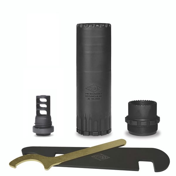 YHM Resonator K QD Suppressor .30 Cal Stainless Steel/Cobalt 6 Black 5/8-24? — view 2