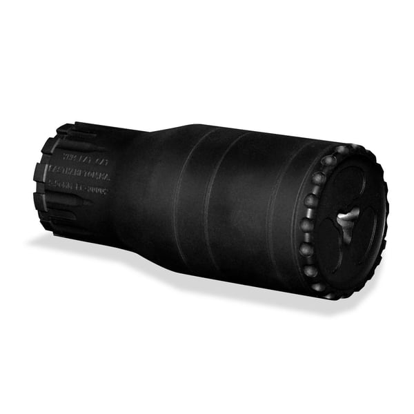 YHM Fat Cat 5.56mm QD Suppressor w/Mini sRx Muzzle Brake Cat End Cap 5.56mm Stainless Steel/Cobalt 6 Black 1/2x28 — view 3