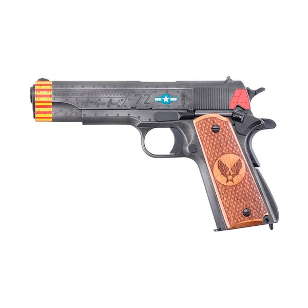 Auto-Ordnance Limited Edition "Red Tails" 1911 Handgun .45 Auto 7rd Magazine(1) 5'' Barrel Custom Wood Grips — view 2
