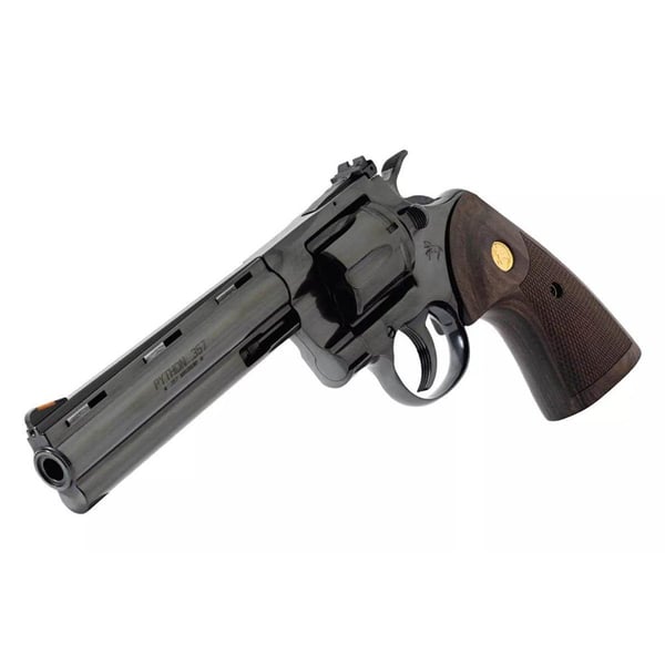 Colt Python Blued Handgun .357 Mag 6rd Capacity 6" Barrel Walnut Target Grips — view 2