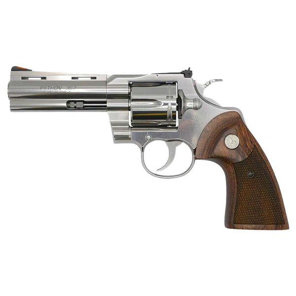 Colt Python Handgun .357 Mag 6rd Capacity 5" Barrel Stainless Finish Walnut Target Wood Grips CA Compliant — view 2