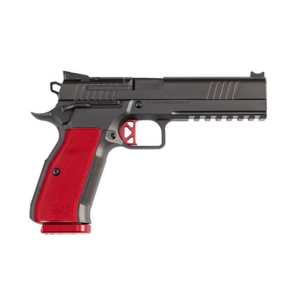 CZ USA Dan Wesson DWX Handgun 9mm Luger 19rd Magazine 5" Barrel Black with Red Grips