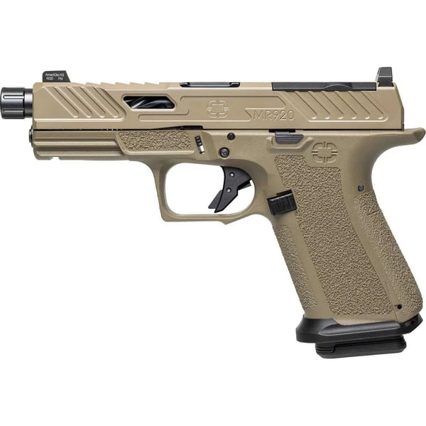 Shadow Systems MR920 Elite Optic Ready FDE Handgun 9mm Luger 10rd Magazines(2) 4.5" Threaded Stainless Barrel Night Sights MA Compliant — view 2