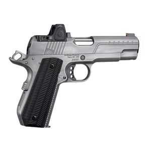 Ed Brown FX2 Compact Stainless Bobtail Handgun .45 Auto 7rd Magazine 4.25" Barrel American Flag Serrations w/Trij RMRcc