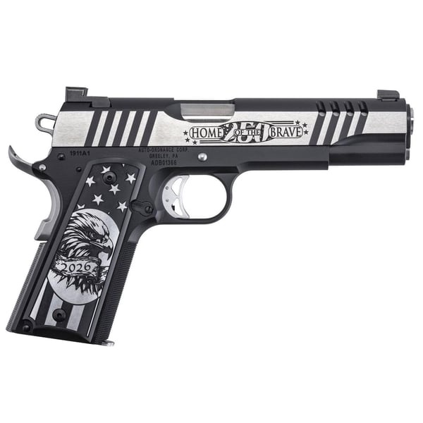 Auto Ordnance America 250th Anniversary "Land of the Free" 1911 Handgun 7rd Magazine(1) 5" Barrel TruGlo Sight