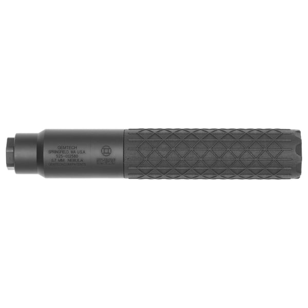 Gemtech NEBULA 5.7 Direct Thread Suppressor 5.7x28mm 1.2" Dia 1/2x28 Thread Black Cerakote — view 2