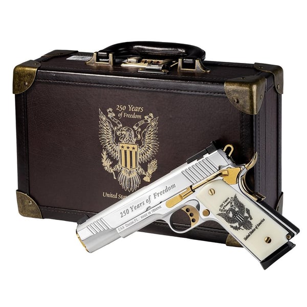 EAA Girsan MC1911 250th Anniversary Handgun .45 Auto 8rd Magazine(1) 5" Barrel Engraved Slide and Grips Hard Case — view 3
