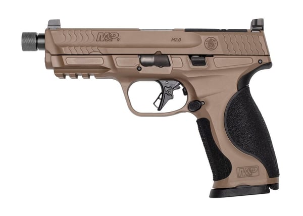 S&W M&P 9 M2.0 Metal OR Optic Ready Handgun 9mm Luger 17rd Magazines(2) 4.6" Threaded Barrel No Thumb Safety FDE — view 2