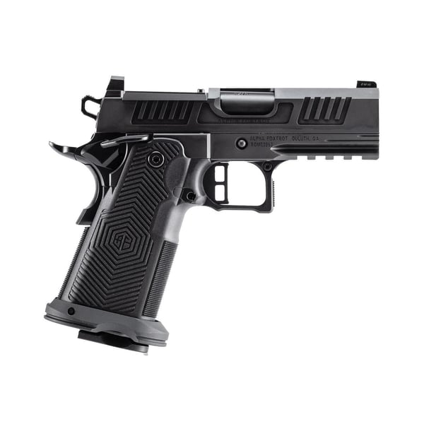 Alpha Foxtrot AF1911-Romulus MOS Adapter Handgun 9mm Luger 17(1) & 20rd(1) Magazines 3.5" Bull Ramped Barrel DLC Black